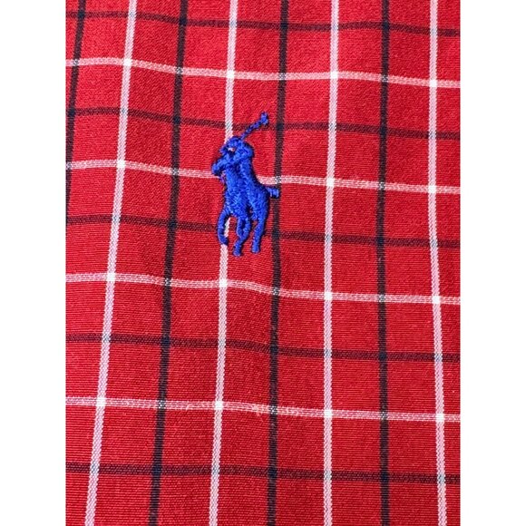 Ralph Lauren Blake 2X Red Blue Plaid Checkered Button-Down Shirt XXL - Picture 8 of 8